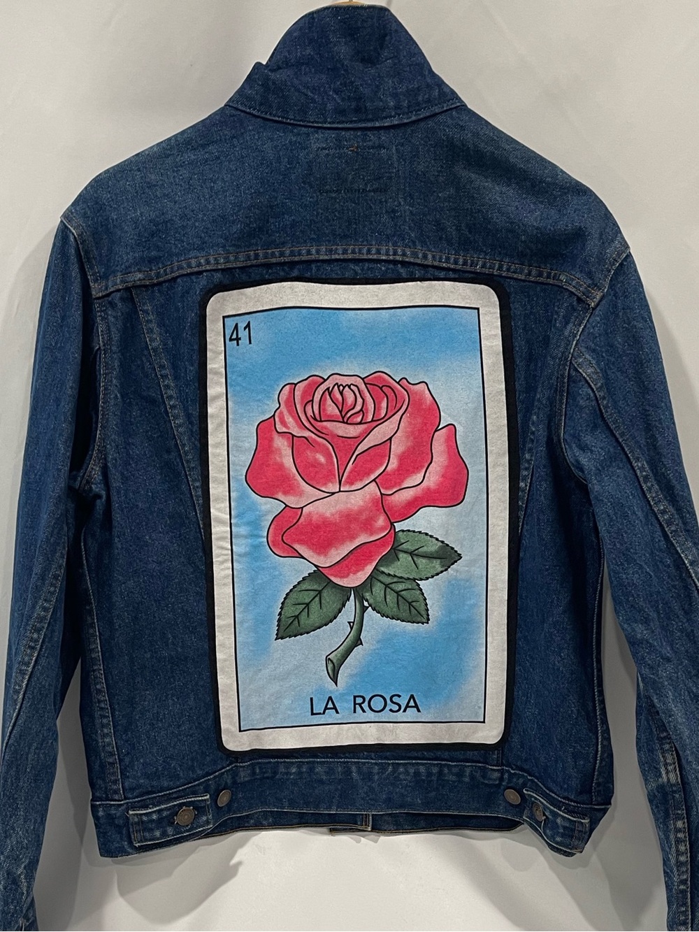 Upcycled La Rosa Levis Denim Jacket Size L